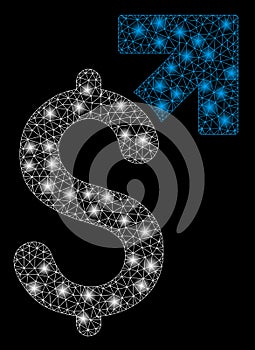 Bright Mesh Carcass Dollar Growth with Light Spots