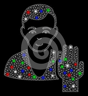 Bright Mesh Carcass Elector with Light Spots