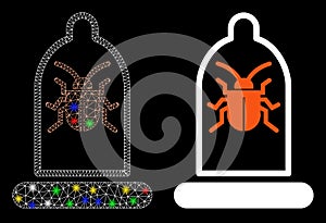 Flare Mesh Carcass Condom Bug Icon with Flare Spots