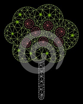 Bright Mesh 2D Apple Tree with Flare Spots photo