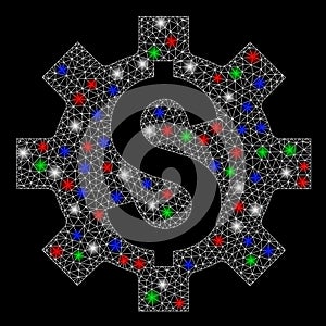 Bright Mesh 2D Dollar Options with Light Spots