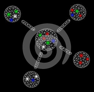Bright Mesh 2D Links with Light Spots
