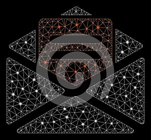 Bright Mesh 2D Open Mail with Flare Spots