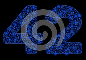 Bright Mesh Network 42 Digits Text with Flare Spots