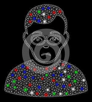 Bright Mesh 2D Downer with Light Spots