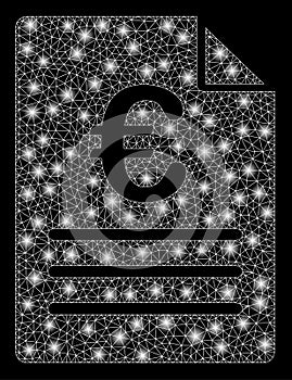 Bright Mesh Carcass Euro Document with Flash Spots