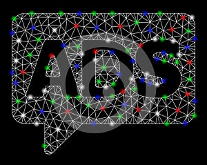 Bright Mesh Network Advertisiment Message with Flash Spots