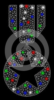 Bright Mesh Network Award with Flare Spots