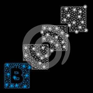 Bright Mesh Network Bitcoin Blockchain with Light Spots