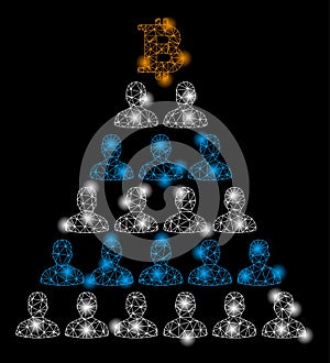 Bright Mesh Network Bitcoin Ponzi Pyramid with Flare Spots