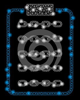 Bright Mesh Network Blockchain List Page with Light Spots