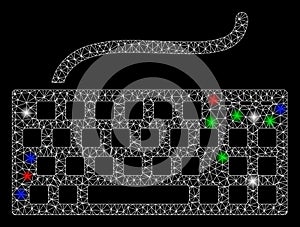 Bright Mesh Network Computer Keyboard with Flash Spots