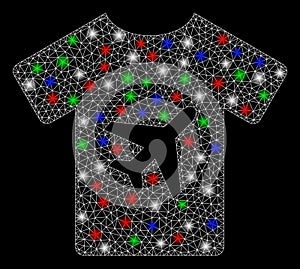 Bright Mesh Network Man T-Shirt with Flash Spots