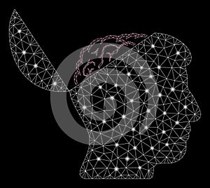 Glowing Mesh 2D Open Mind with Light Spots