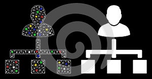 Flare Mesh Network User Hierarchy Icon with Flare Spots