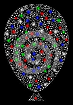 Bright Mesh Wire Frame Celebration Balloon with Flare Spots