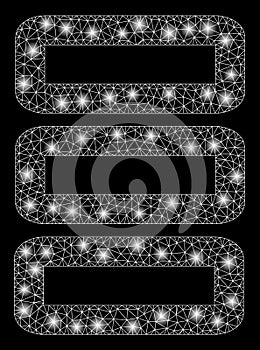 Bright Mesh Wire Frame Database with Flare Spots