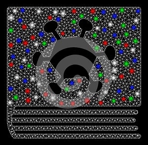 Bright Mesh Wire Frame Parasite Encyclopedia with Flash Spots