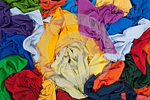 Bright messy clothing background