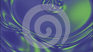 Bright metallic liquid with rippling rings. Design. Vibrations of liquid with rings on surface. 3D liquid with metallic