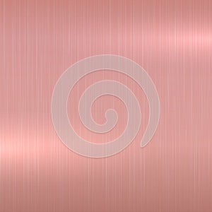 Bright metallic polished background. Rose gold shiny metal brushed texture