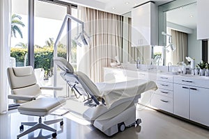 Bright, Modern Dental Office Interior with Comfortable and Professional Atmosphere