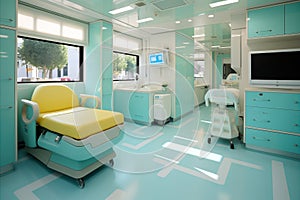 Bright, Modern Dental Office Interior with Comfortable and Professional Atmosphere