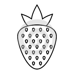 Bright and Modern Flat Design of a Strawberry Fruit Vector