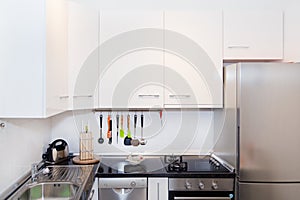 Bright Modern Kitchen Interior Background