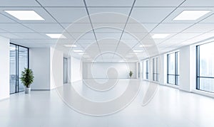 Bright Modern Workspace with Recessed Ceiling Lighting