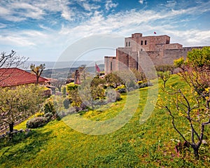 Bright morning view of Castle of Kruja.