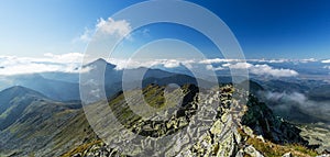 Bright mountain landscape in the Alps