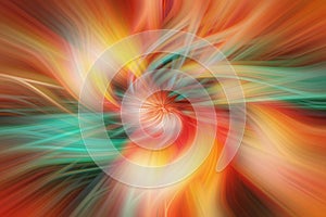 Bright multicolor abstract background, trails, lines and curves