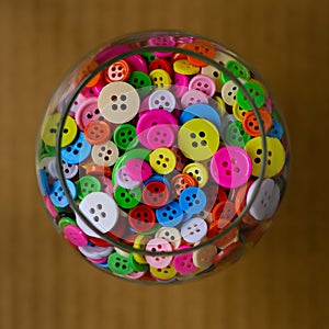 Bright multicolored buttons