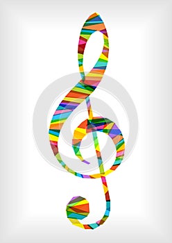 Bright music clef