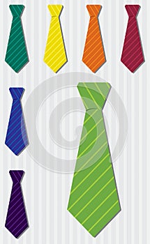 Bright neck tie set