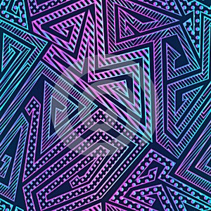 Bright neon geometric pattern