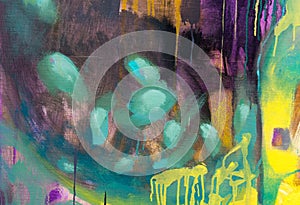 Bright new abstract painting work for strict design.