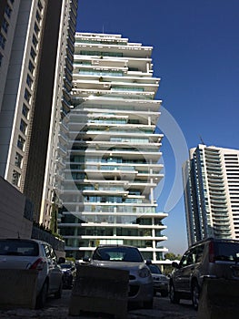 Bright new architecture: glass buildings in downtown Beirut, Lebanon