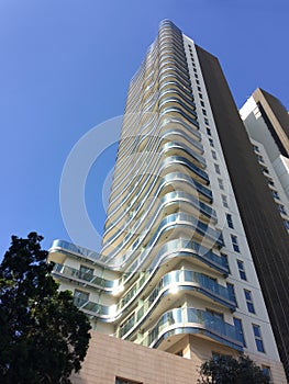 Bright new architecture: glass buildings in downtown Beirut, Lebanon