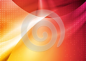 Bright orange abstract smooth waves background