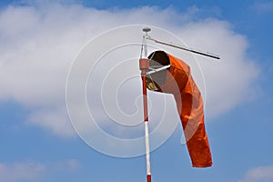 Bright Orange Airport Wind Indication Sock