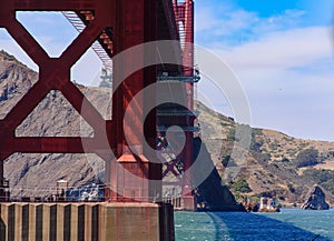 Golden Gate Bridge as shot from Fort Point in San Francisco