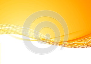 Bright orange elegant beautiful border wave background