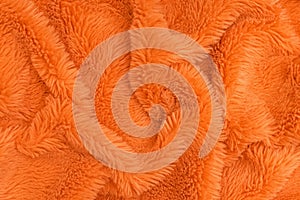 Bright orange faux fur texture photo