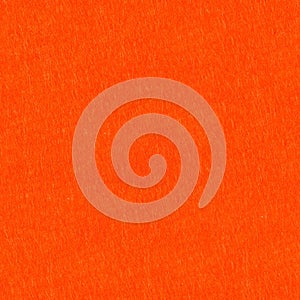 Bright orange felt background. Seamless square texture, tile rea