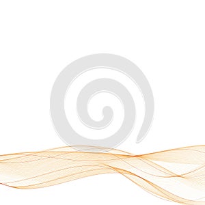 Bright orange futuristic liquid smoke border background. Vector illustration. eps 10