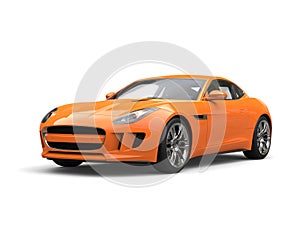 Bright orange modern luxury sports car