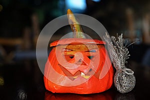 Bright orange pumpkin