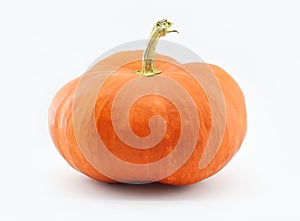 Bright orange pumpkin isolated on white background